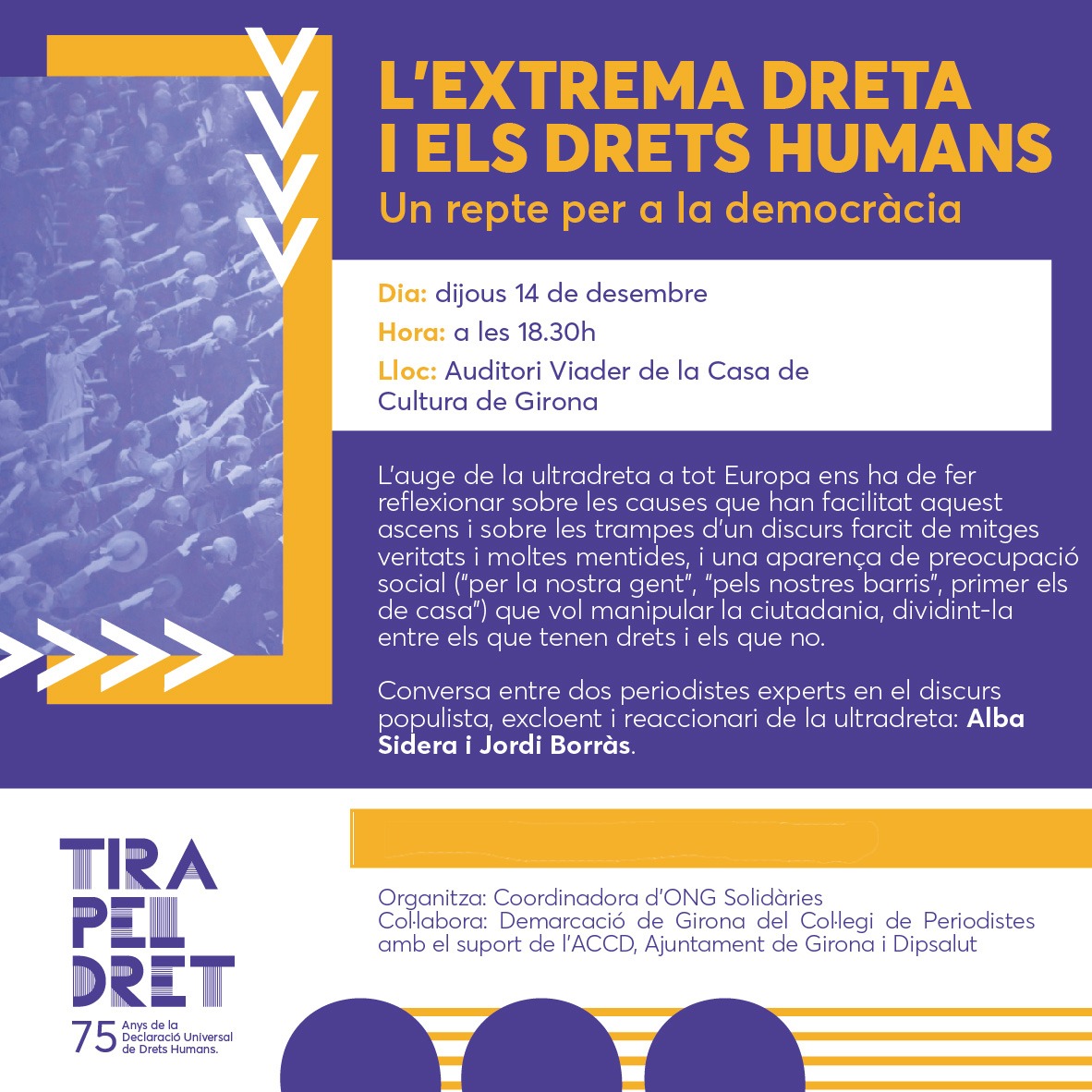 Jordi Borràs i Alba Sidera en conversa sobre l'extrema dreta, al Tira pel Dret