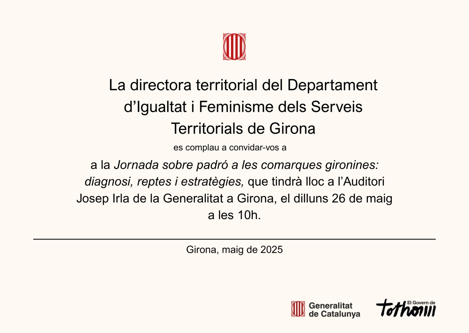 Jornada sobre padró a les comarques gironines: diagnosi, reptes i estratègies