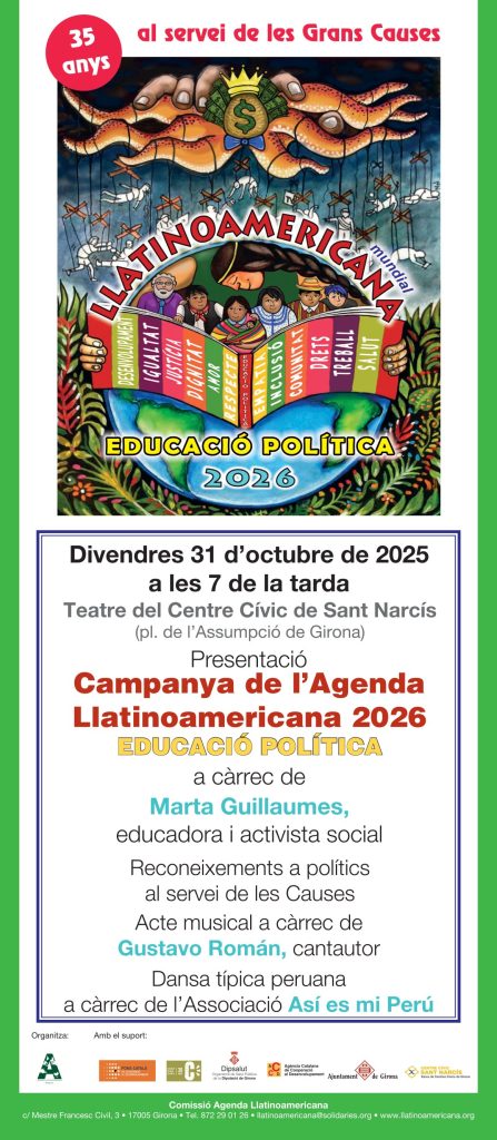 Presentació de la campanta 2026 de l'Agenda Llatinoamericana 