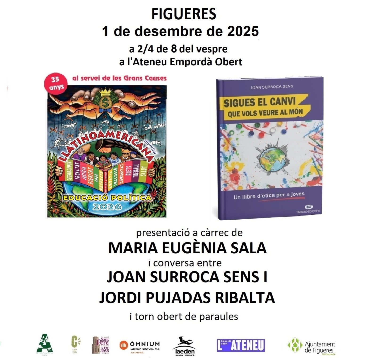 Presentació de l’Agenda LLatinoamericana 2026 i del llibre “Sigues el canvi que vols veure al món”