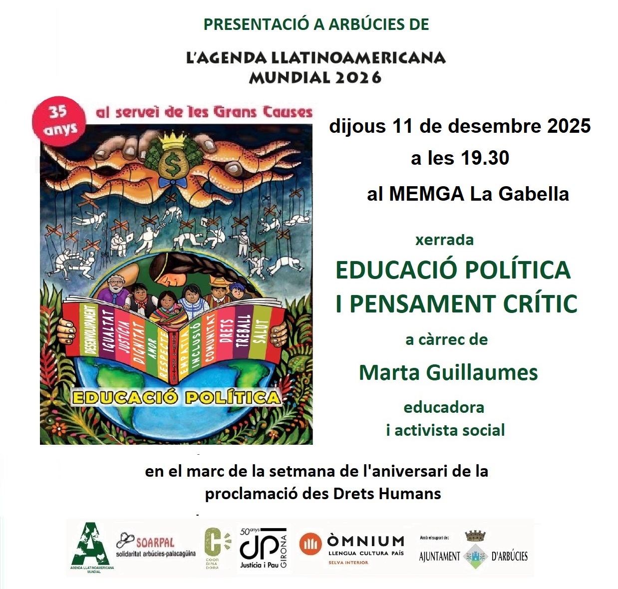 Presentació de l'Agenda Llatinoamericana a Arbúcies