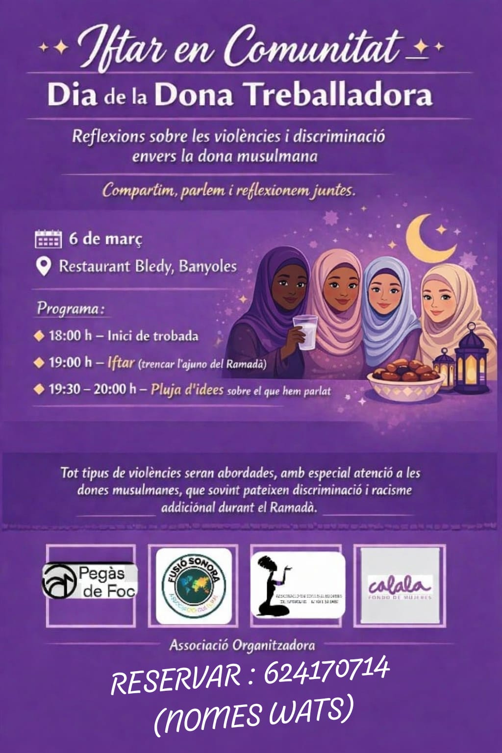 Iftar en comunitat pel dia de la dona treballadora