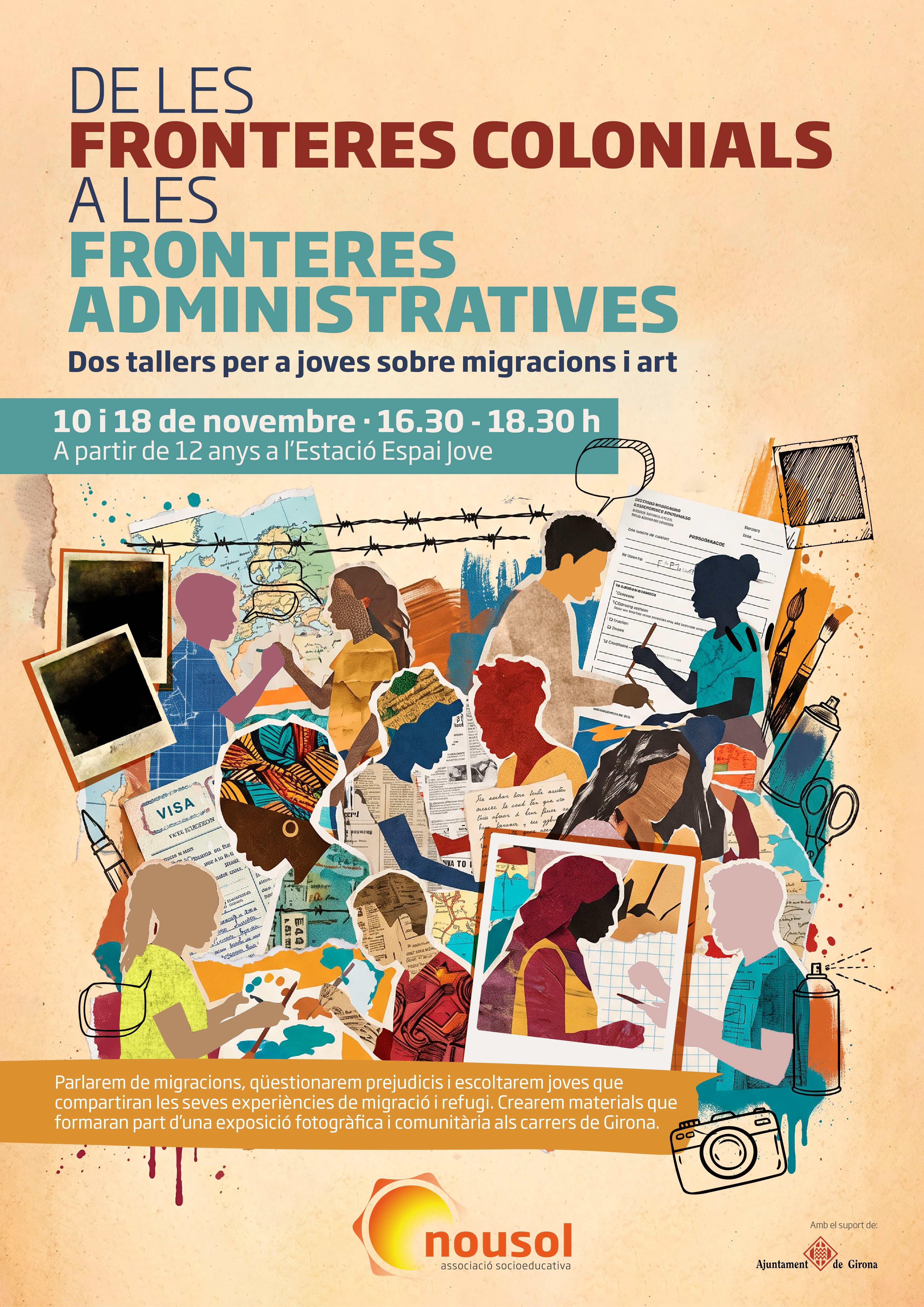 De les fronteres colonials a les fronteres administratives. Dos tallers per a joves sobre migracions i art. 
