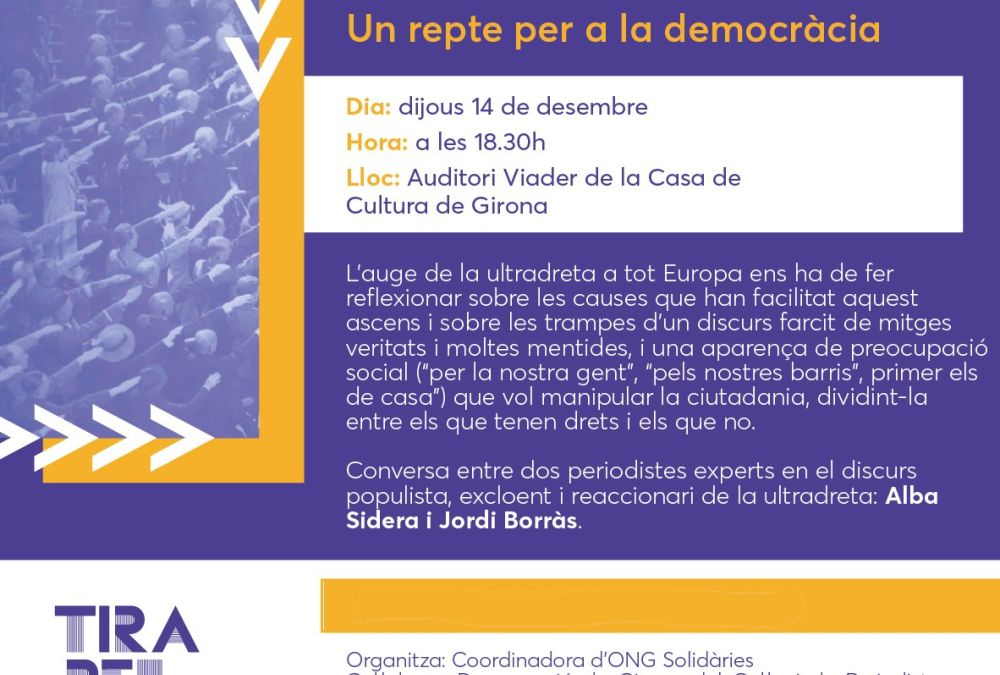 Jordi Borràs i Alba Sidera en conversa sobre l'extrema dreta, al Tira pel Dret