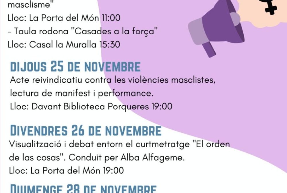 L'agenda del 25N