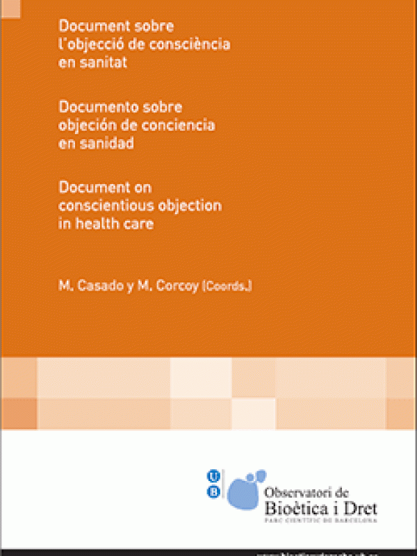 DOCUMENT SOBRE L’OBJECCIÓ DE CONSCIÈNCIA EN SANITAT