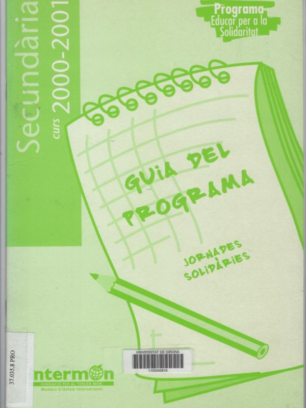 Programa Educar per a la solidaritat : secundària curs 2000-2001