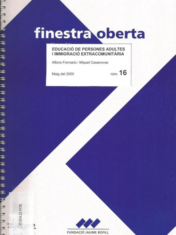 Educació de persones adultes i immigració extracomunitària / Alfons Formariz i Miquel Casanovas