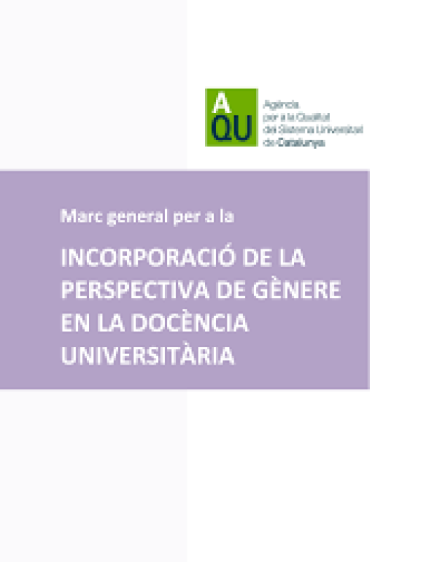 Marc general per a la  incorporació de la perspectiva de gènere en la docència universitària