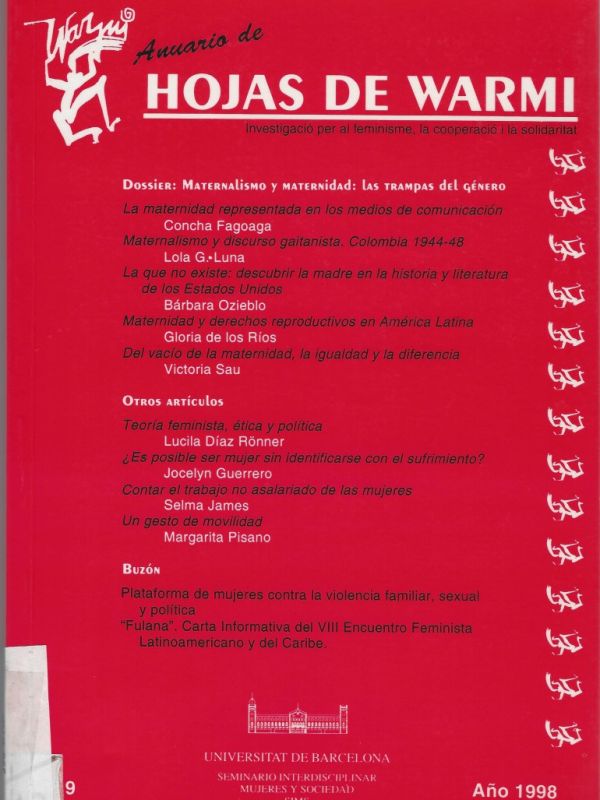 Anuario de hojas de Warmi : per al feminisme, la cooperació i la solidaritat