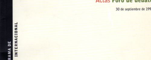 Sida en África un compromiso ético : actas : foro de debate 30 de septiembre de 1999