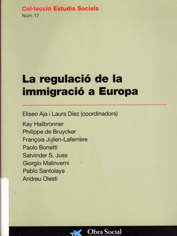 La Regulació de la immigració a Europa
