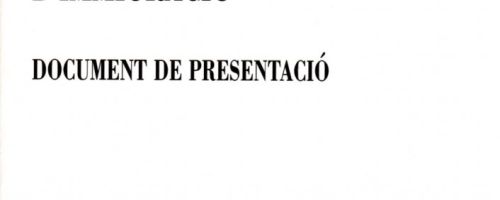 Pla Interdepartamental d'immigració aprovat pel govern de la Generalitat de Catalunya el 28 de set.