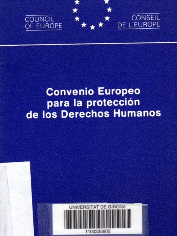 Convenció Europea per a la Salvaguarda dels Drets de l'Home (1950). Castellà;