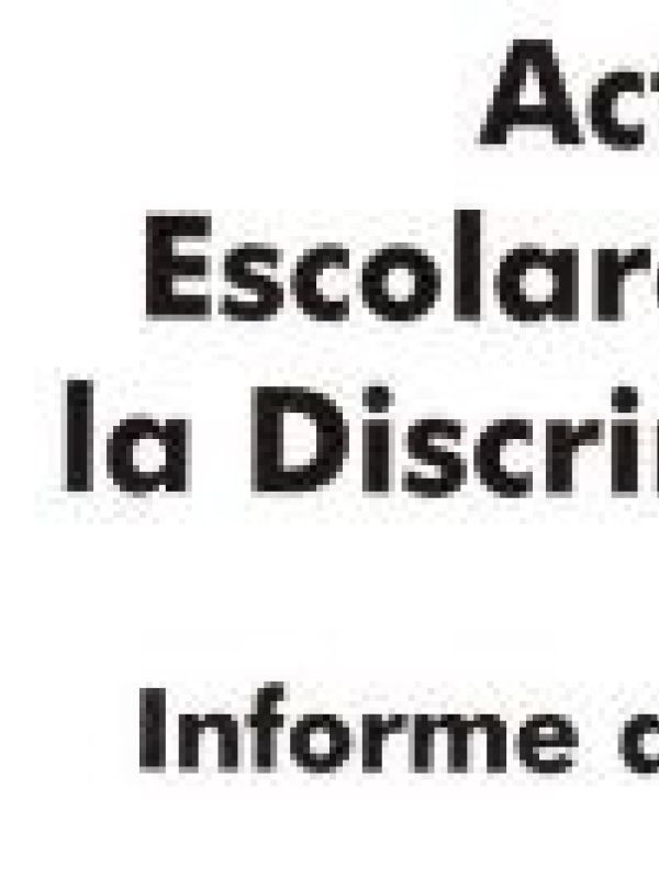 Actividades escolares contra la discriminación : informe del proyecto