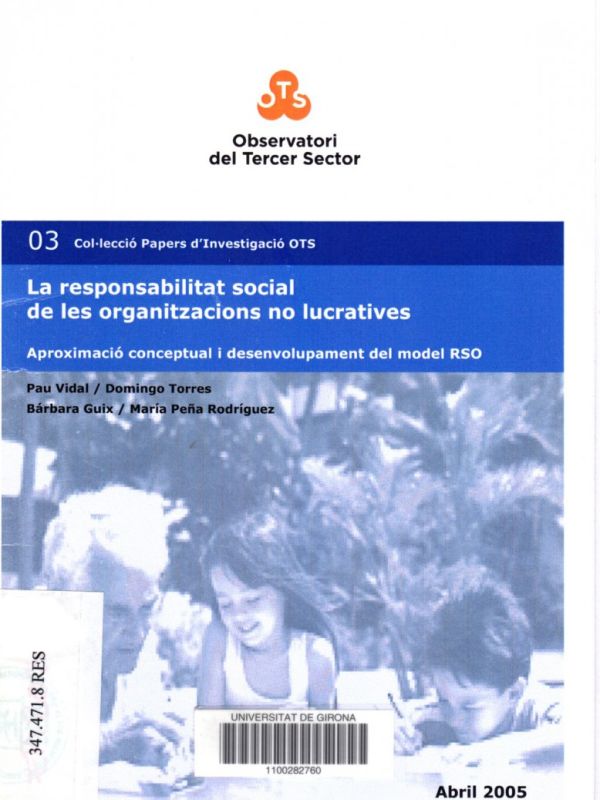 La Responsabilitat social de les organitzacions no lucratives : aproximació conceptual i desenvolupa