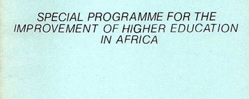 Special programme for the improvement of higher education in Africa