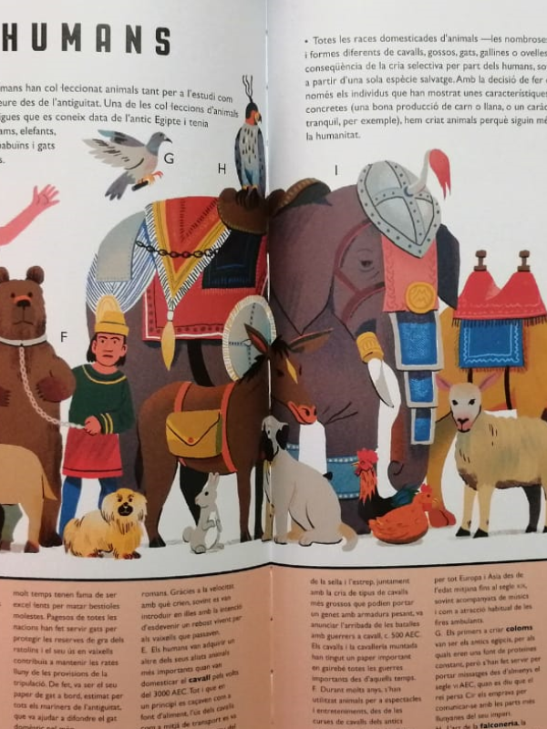 animals i humans, detall del llibre