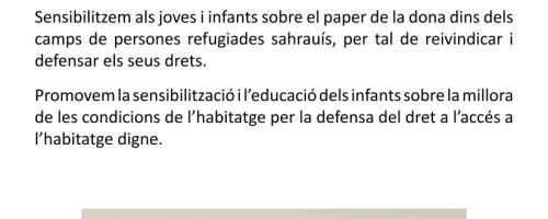 Per un habitatge digne al campament de persones refugiades sahrauís