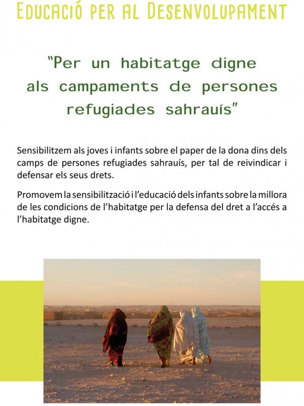 Per un habitatge digne al campament de persones refugiades sahrauís