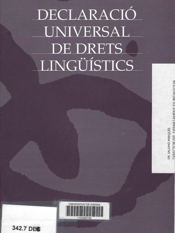 Declaració universal de drets lingüístics 