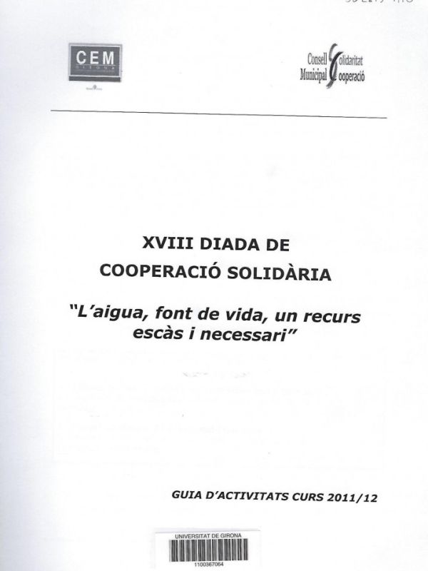 XVIII Diada de Cooperació Solidària: L'aigua, font de vida, un recurs escàs i necessari (Documental)