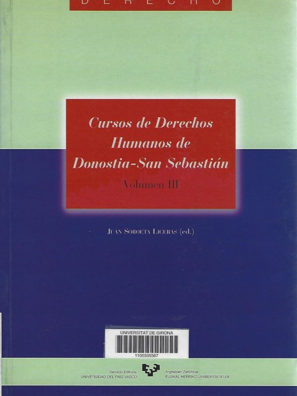 Cursos de derechos humanos de Donostia-San Sebastián (Volumen III)