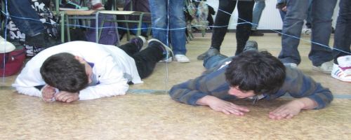 realització del taller a l'institut Puig Cargol de Sant Antoni de Calonge