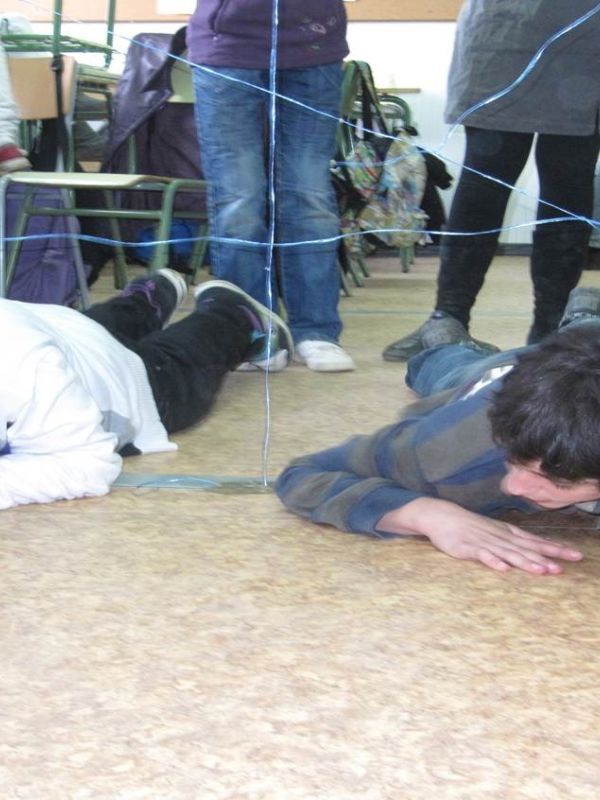 realització del taller a l'institut Puig Cargol de Sant Antoni de Calonge